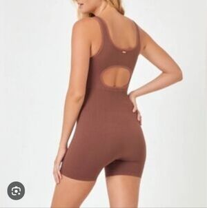 L*Space Active Ribbed Scoop neck Romper M/L